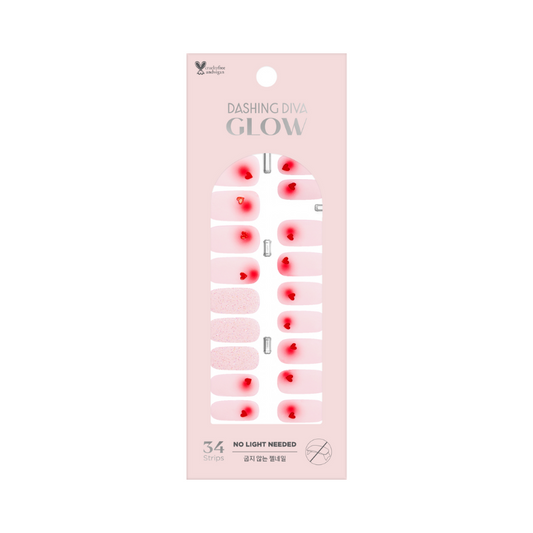 DASHING DIVA Glow Gel Strip Mani Lovely Cheek WMA016