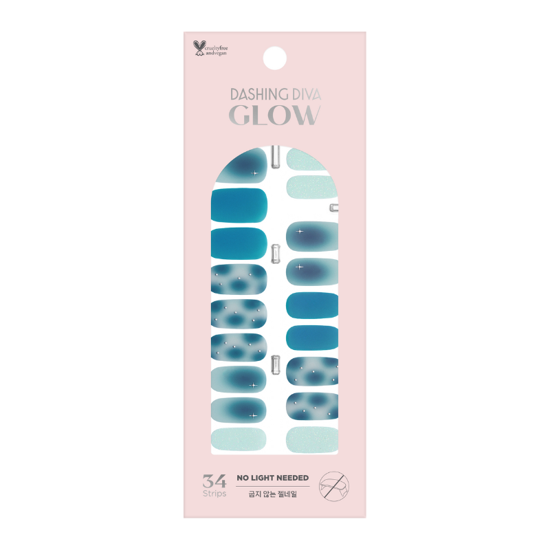 DASHING DIVA Glow Gel Strip Mani Aqua Balm WMA019