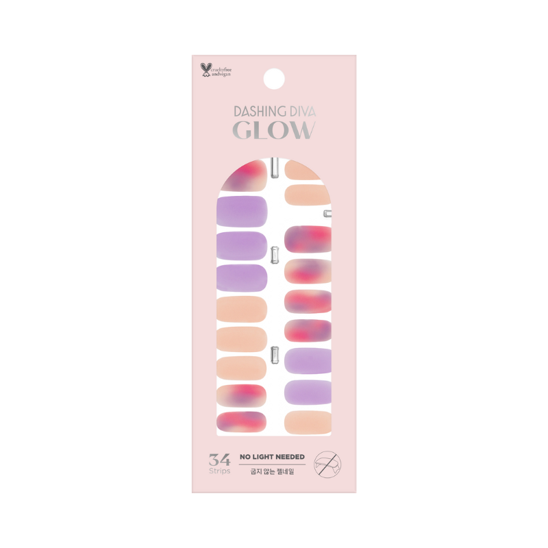 DASHING DIVA GLOW Gel Strip Mani Romantic Syrup WMA021