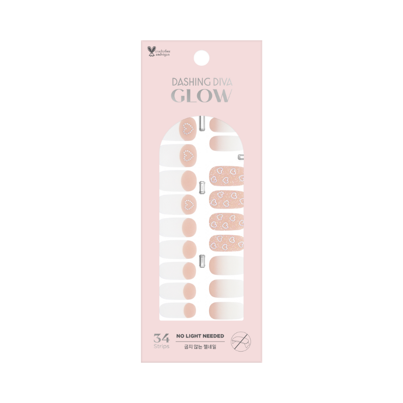 DASHING DIVA Glow Gel Strip Mani Love Derby WMA023