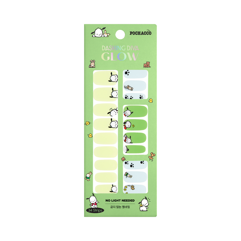 DASHING DIVA Glow Gel Strip Mani Catch me WMA026S (Sanrio Collection)