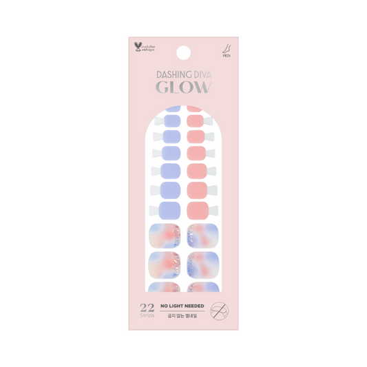 DASHING DIVA Glow Gel Strip Pedi Daydreaming WPA004