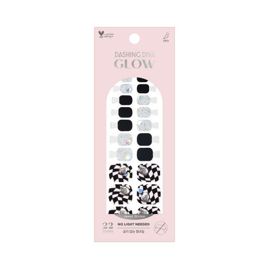DASHING DIVA Glow Jewel Sticker Pedi Melting Drop WPJ001