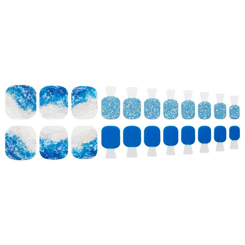 DASHING DIVA Glow Jewel Sticker Pedi Prism Beach WPJ003
