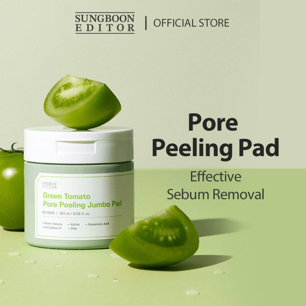 SUNGBOON EDITOR Green Tomato Pore Peeling Jumbo Pad (180ml x 60 Pcs)