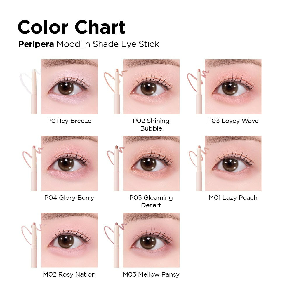 PERIPERA Mood In Shade Eye Stick - 8 Colors to Choose