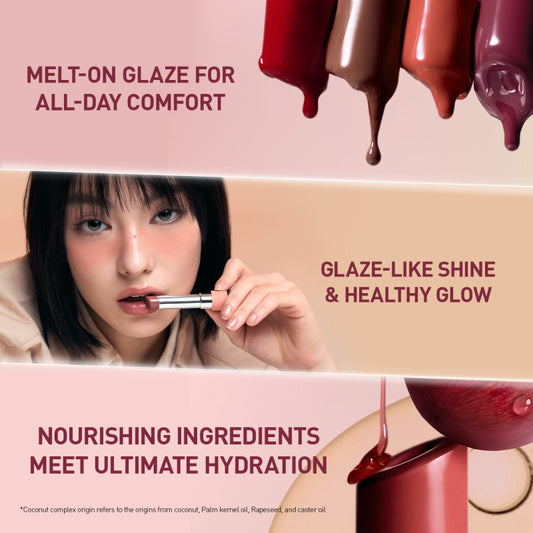 3CE Glazy Lip Glow - 10 Colors to Choose