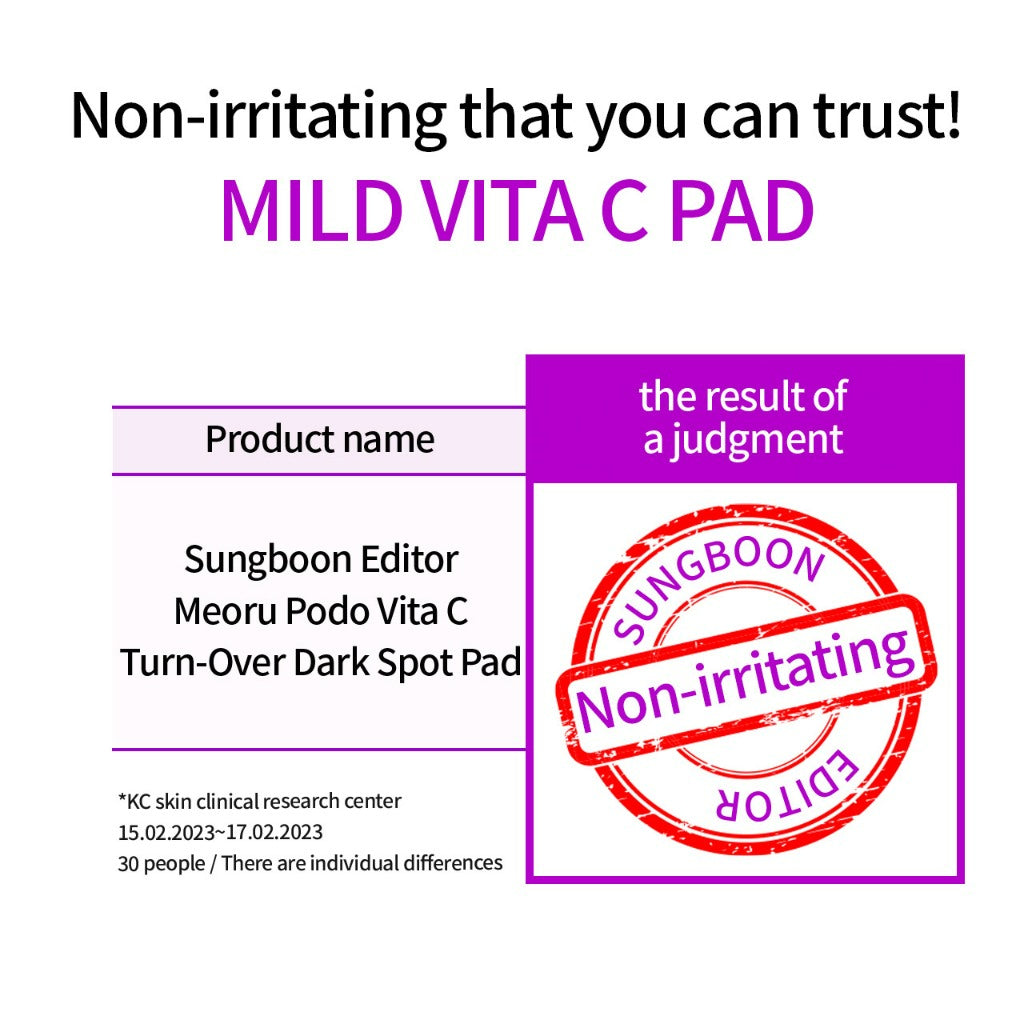SUNGBOON EDITOR Meoru Podo Vita C Turn-over Dark Spot Pad 60pcs