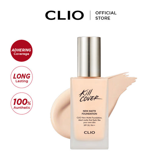 CLIO Kill Cover New Matte Foundation SPF20, PA++ (38G) [7 Shades to Choose]
