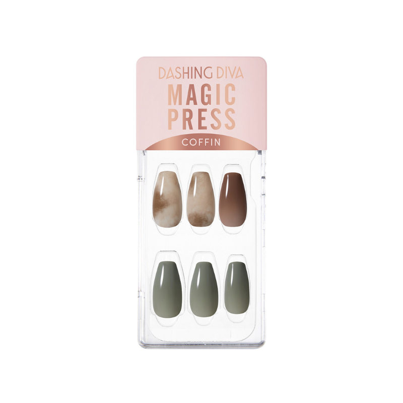 DASHING DIVA Magic Press Coffin Mani Sepia Amber MDR3F057CF