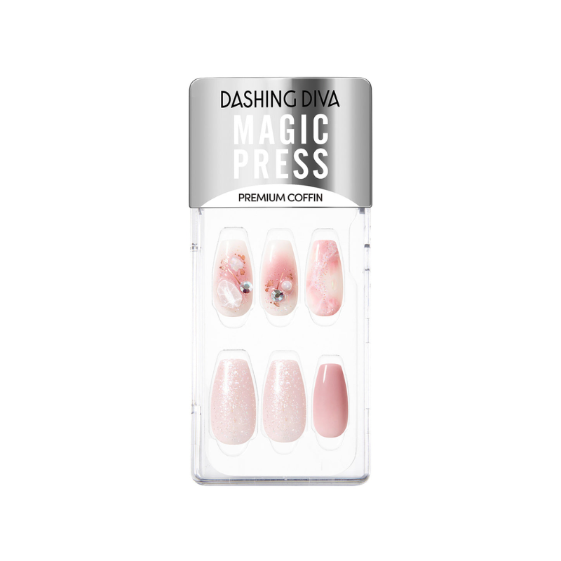 DASHING DIVA Magic Press Premium Coffin Pink Galaxy MDR3F033PC