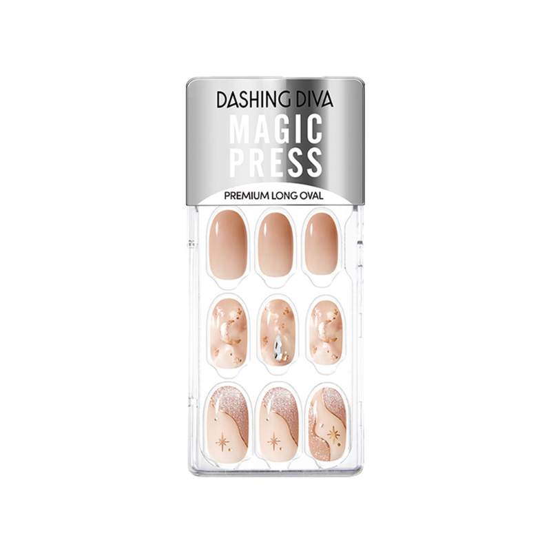 DASHING DIVA Magic Press Premium Oval Long Mani Moonlight Circus MDR3F036PO