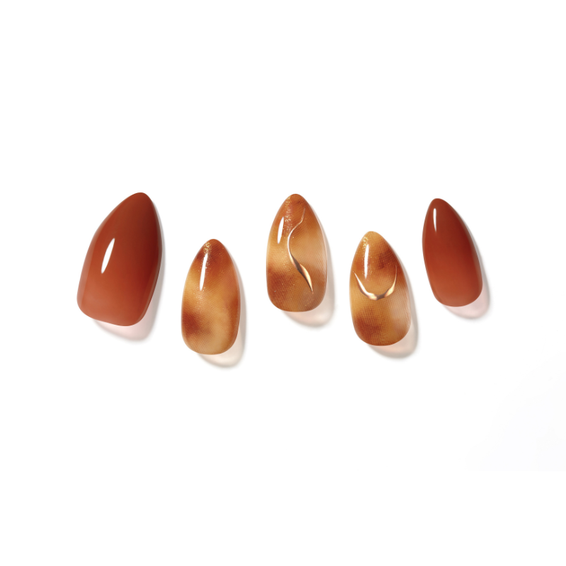 DASHING DIVA Magic Press Stiletto Mani Brown Amber MDR3F025ST
