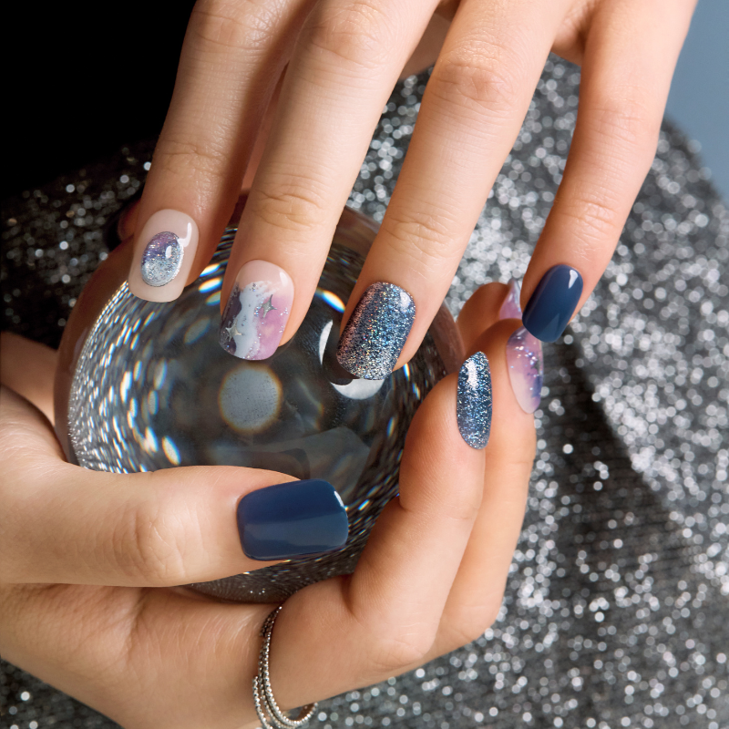 DASHING DIVA Magic Press Regular Round Mani Deep Universe MDR3F046RR