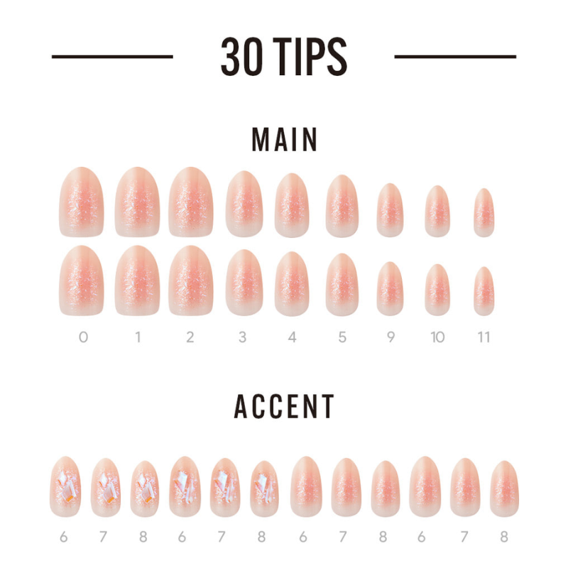 DASHING DIVA Magic Press Premium Almond Peach Peach MDR3S045PA