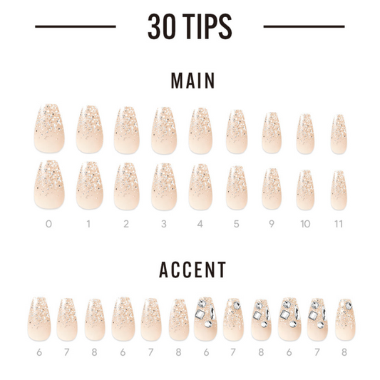 DASHING DIVA Magic Press Premium Coffin Silver Sand MDR3F030PC