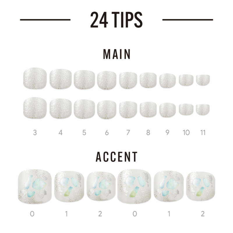 DASHING DIVA Magic Press Regular Pedi Pure Glass MDR3S069P