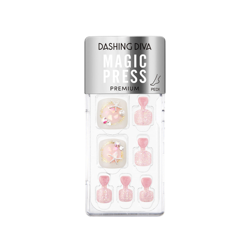 DASHING DIVA Magic Press Premium Regular Pedi Pink Beach MDR3S056PP