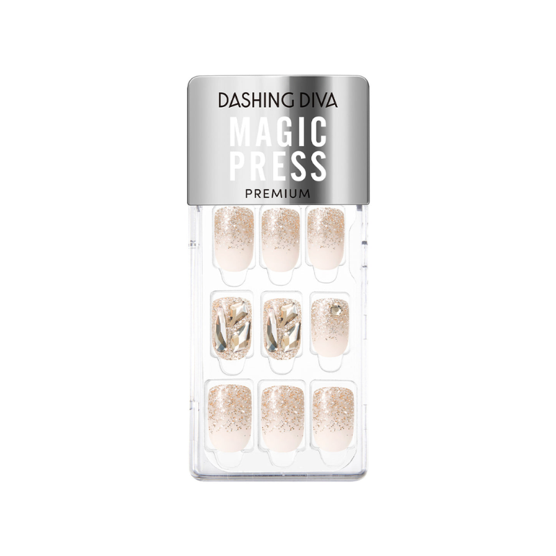 DASHING DIVA Magic Press Premium Regular Round Mani Gold Star MDR3F028PR
