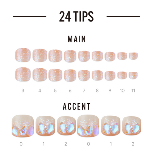 DASHING DIVA Magic Press Premium Regular Pedi Blink Gem MDR3S061PP