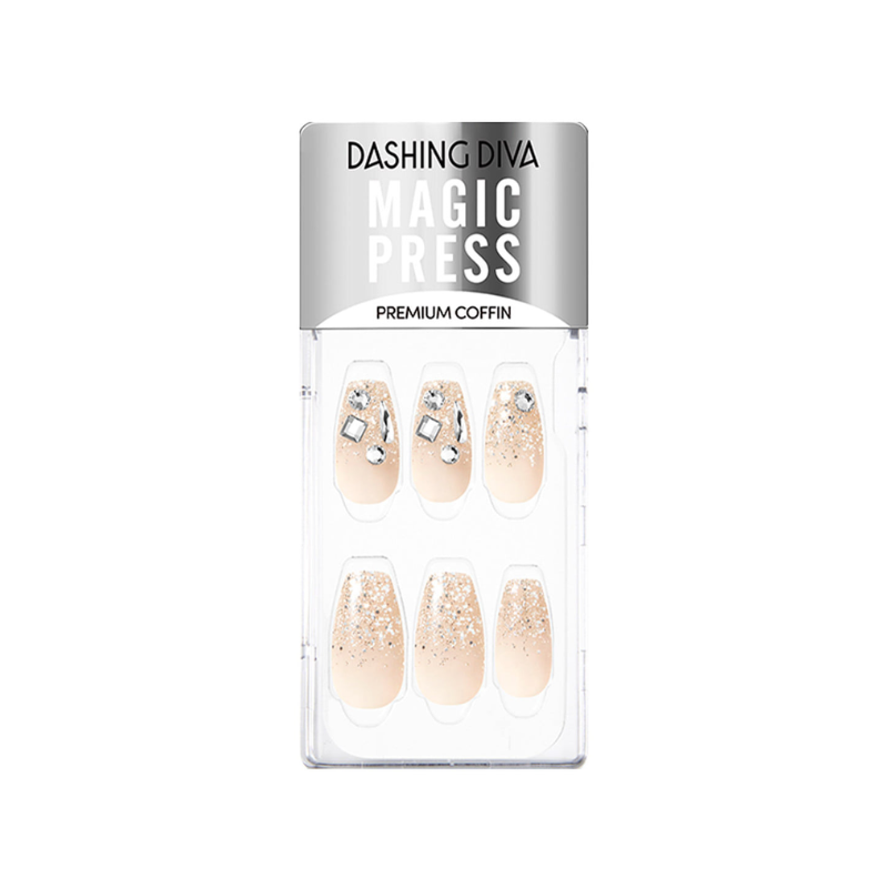 DASHING DIVA Magic Press Premium Coffin Silver Sand MDR3F030PC