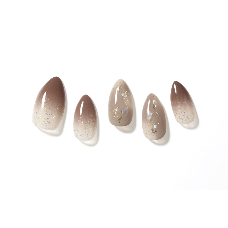 DASHING DIVA Magic Press Stiletto Mani Cream Grey MDR3F026ST