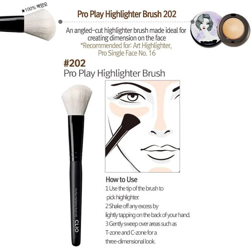 CLIO Pro Play Highlighter Brush 202