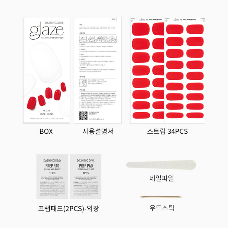 DASHING DIVA Glaze Mani Real Red ZMC024