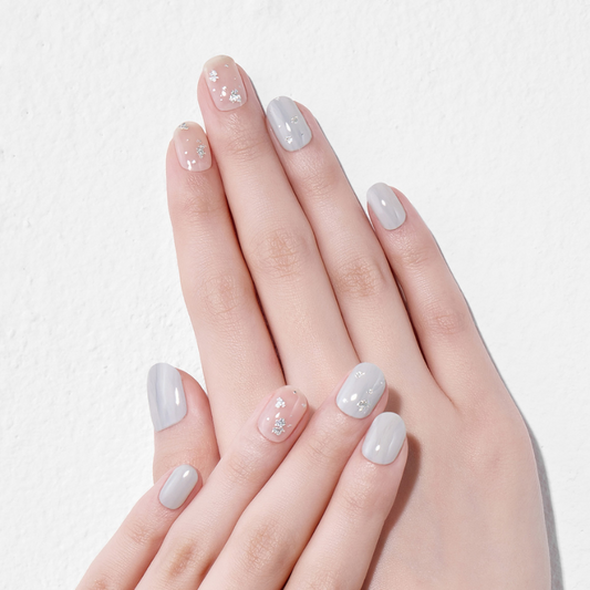 DASHING DIVA Glaze Mani Sliver Marble ZMA031