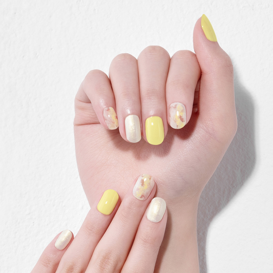 DASHING DIVA Glaze Mani Yellow Marble ZMA034