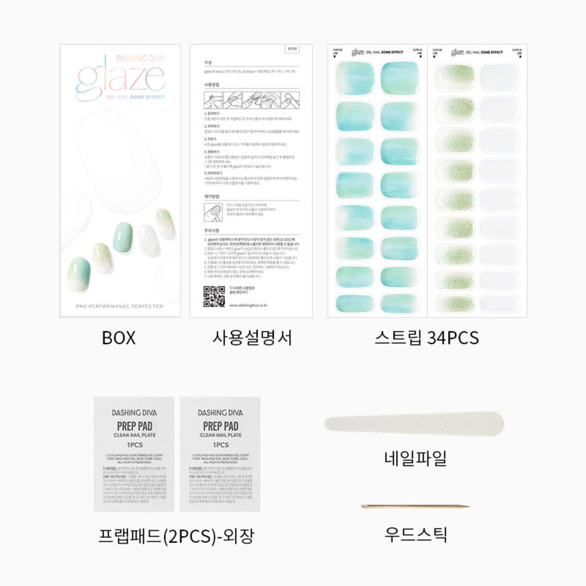 DASHING DIVA Glaze Mani Emerald Smudge ZMA118