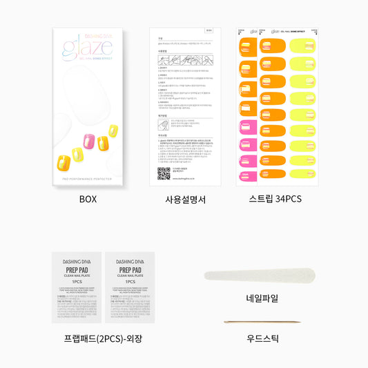 DASHING DIVA Glaze Mani Neon Candy (Long) ZMA062