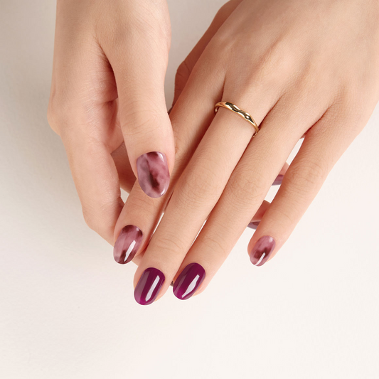 DASHING DIVA Glaze Mani Plum Marble ZMA187