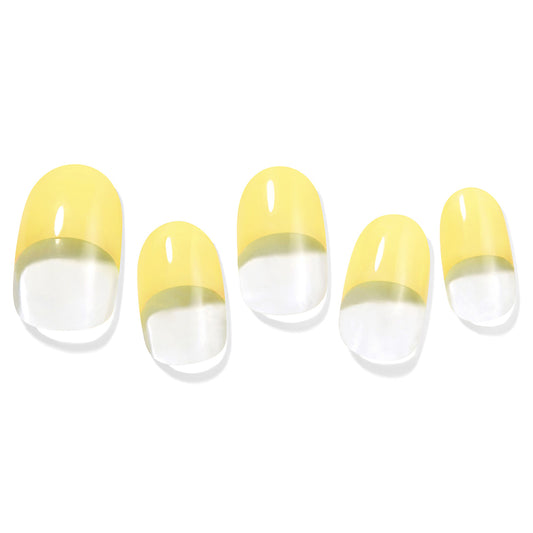 DASHING DIVA Glaze Mani Yellow French ZMA071