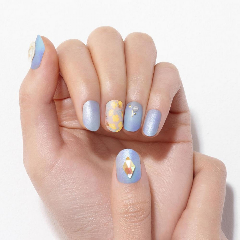 DASHING DIVA Gloss Gel Strip Big Stone Mani Glow Up Sky Flower GVP324B
