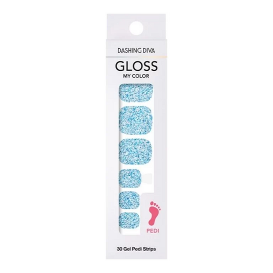 DASHING DIVA Gloss My Color Pedi Blue Mix GC42P