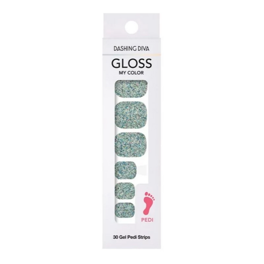 DASHING DIVA Gloss My Color Pedi Green Mix GC41P