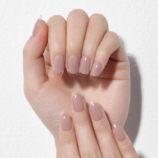 DASHING DIVA Magic Press Glass Edge Long Oval Mani Mauve Glass Edge MWK046OL