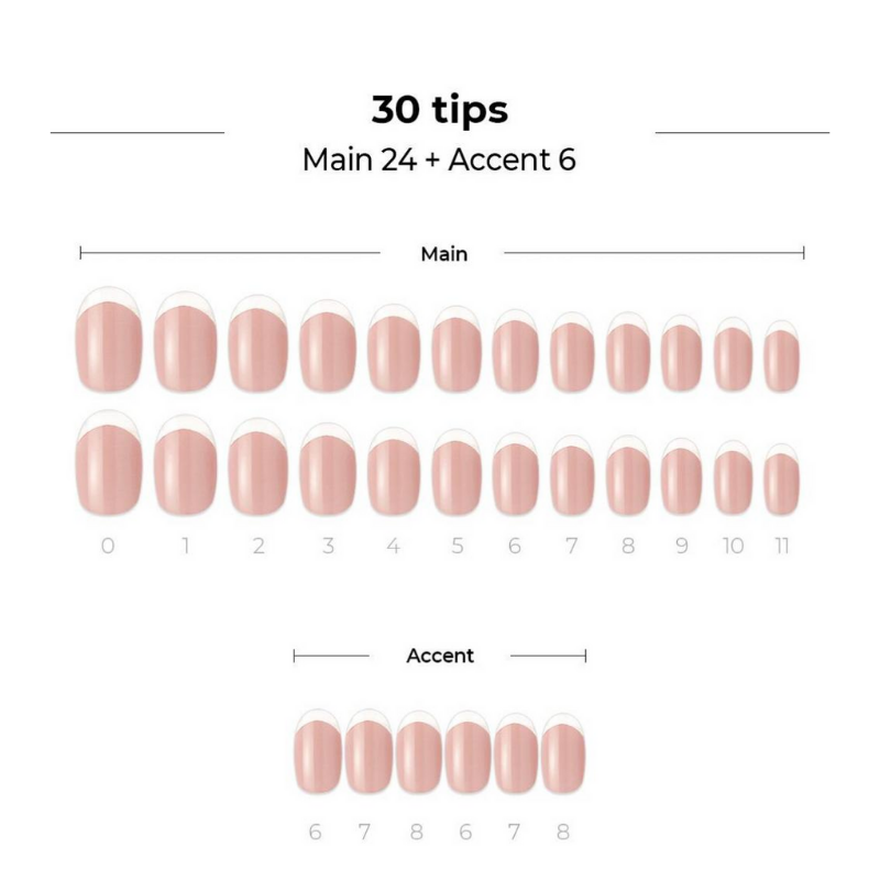 DASHING DIVA Magic Press Glass Edge Long Oval Mani Pink Glass Edge MWK045OL