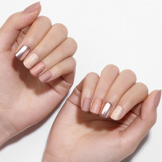 DASHING DIVA Magic Press Sand Nail Mani Pink Metal Sand MWK010