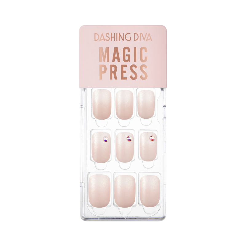DASHING DIVA Magic Press Regular Round Mani Shining White MDR3P039RR