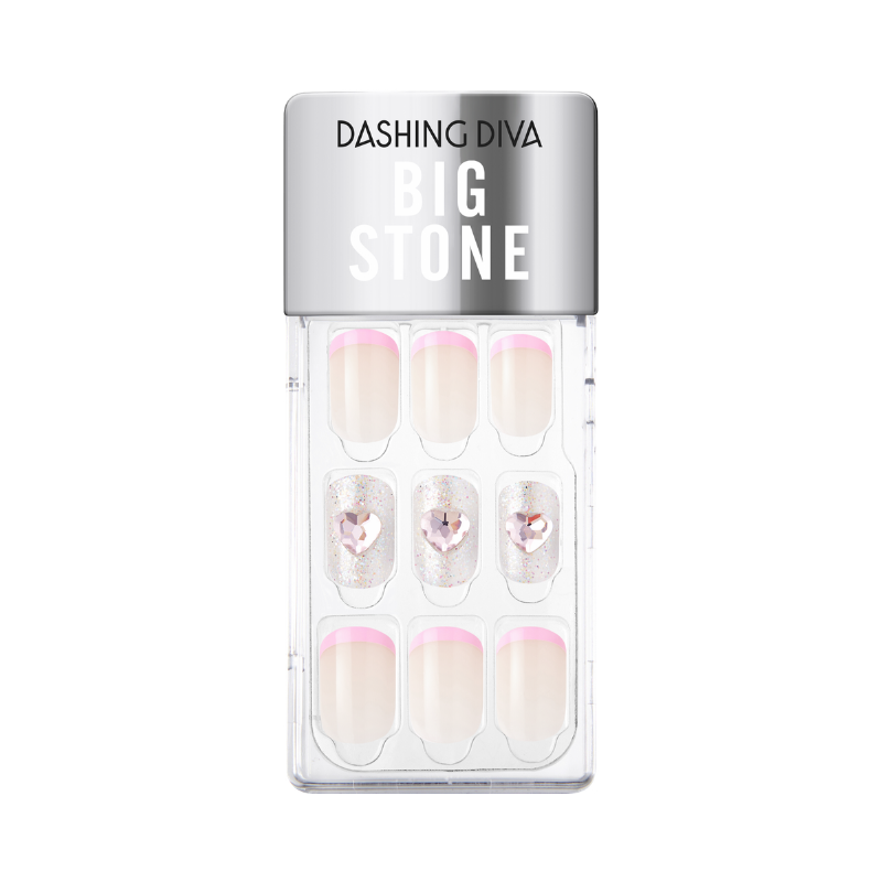DASHING DIVA Magic Press Big Stone Sweet Heart Mani Shine Heart MWK041PR