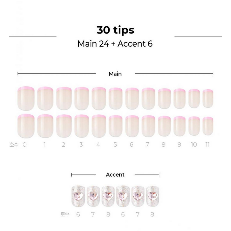 DASHING DIVA Magic Press Big Stone Sweet Heart Mani Shine Heart MWK041PR