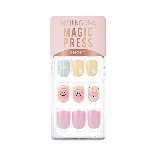 DASHING DIVA Magic Press Short Square Mani Smile Mobile MDR3P045SS