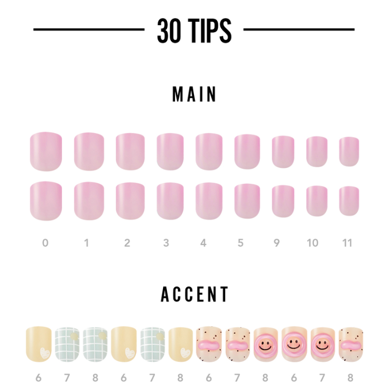 DASHING DIVA Magic Press Short Square Mani Smile Mobile MDR3P045SS