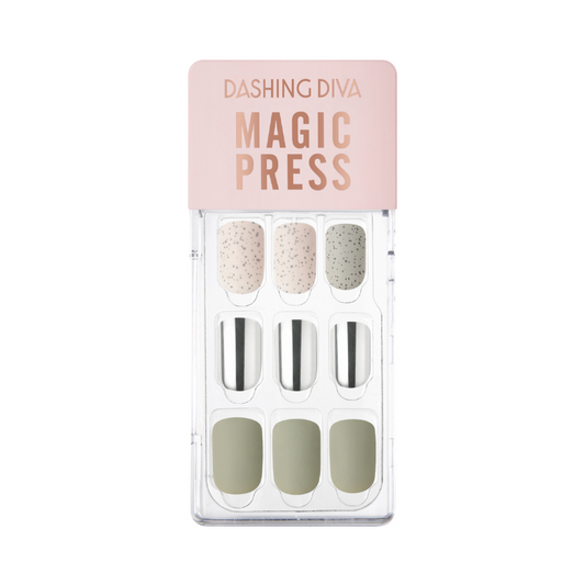 DASHING DIVA Magic Press Sand Nail Mani Silver Metal Sand MWK012