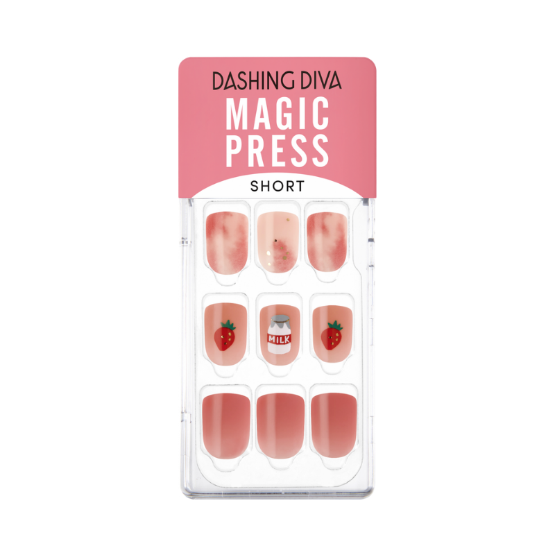 DASHING DIVA Magic Press Short Mani Sweet Strawberry MDR1179SS