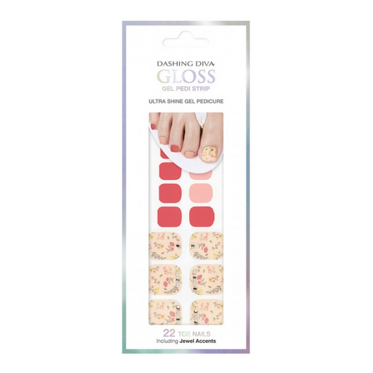 DASHING DIVA Magic Gel Strip Pedi Powerery Rose GPS08