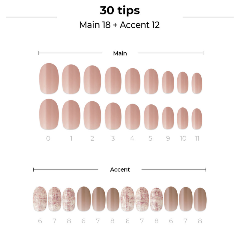 DASHING DIVA Magic Press Long Oval Autumn Mani Sheer Rose Tweed MDR1058OL