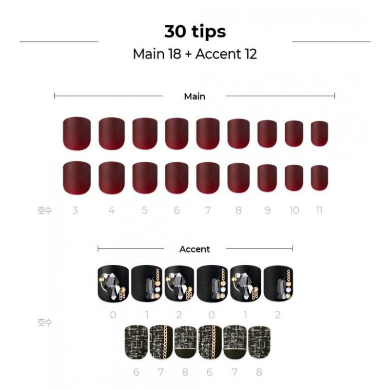 DASHING DIVA Magic Press Big Stone Glitter Bomb Short Mani Glam Tweed MDR863PS